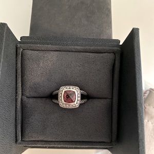 David Yurman Albion ring in garnet size 6